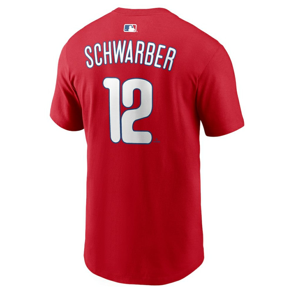 Kyle Schwarber Philadelphia Phillies Nike  Name & Number T-Shirt - Red T-shirts