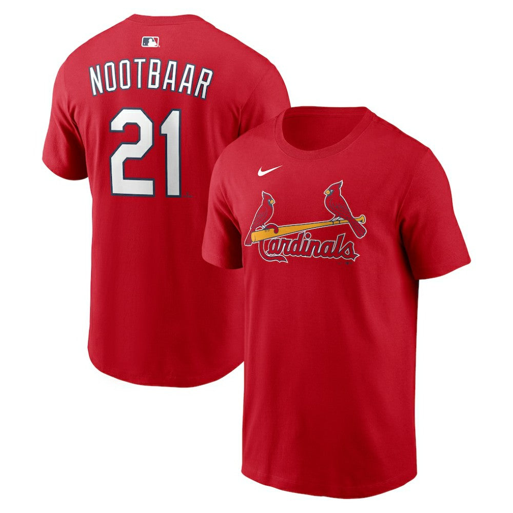 Lars Nootbaar St. Louis Cardinals Nike Home Name & Number T-Shirt - Red T-shirts