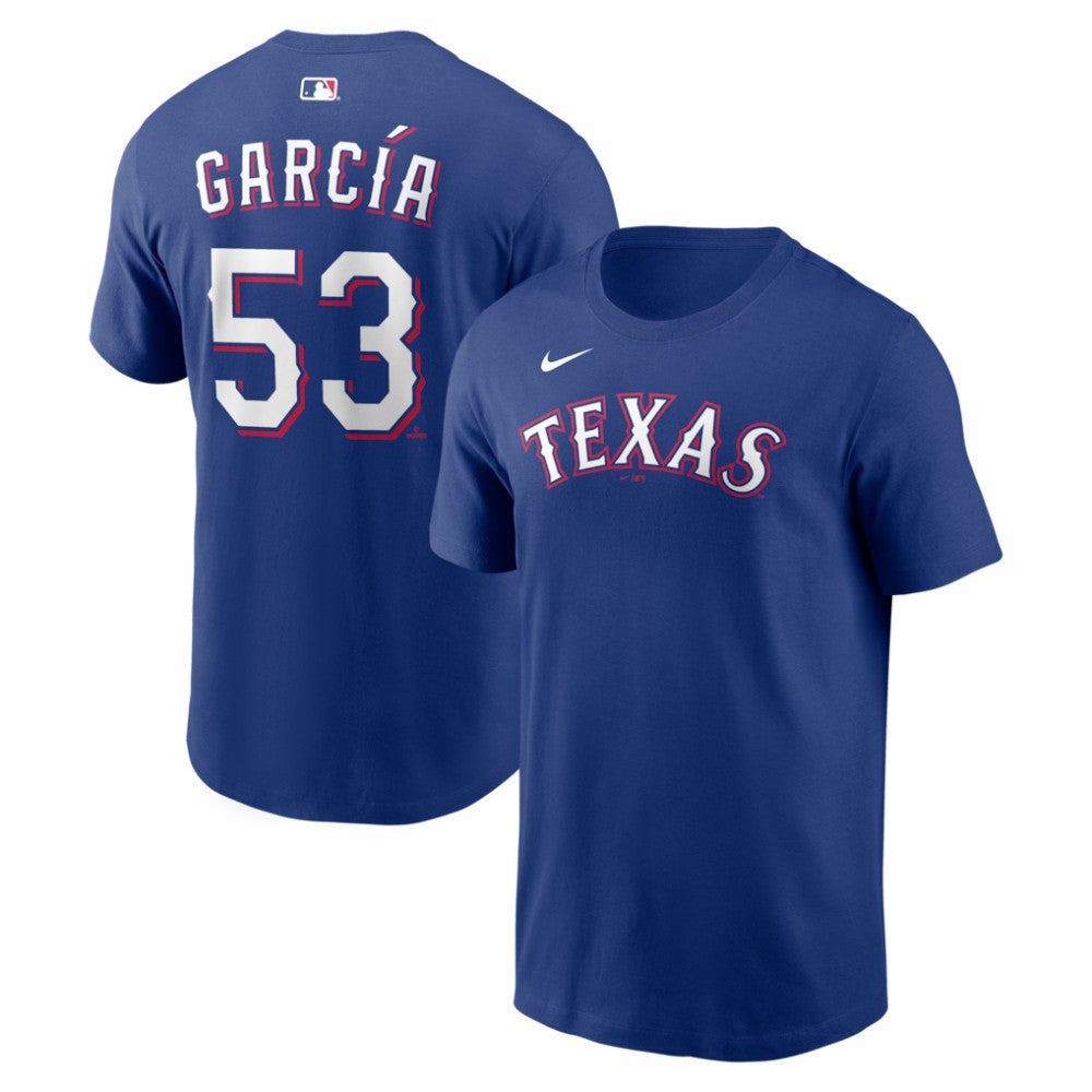 Adolis Garcia Texas Rangers Nike Name & Number T-Shirt - Royal T-shirts