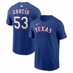 Adolis Garcia Texas Rangers Nike Name & Number T-Shirt - Royal T-shirts