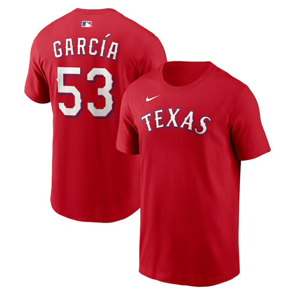 Adolis Garcia Texas Rangers Nike  Name & Number T-Shirt - Red T-shirts