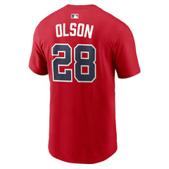 Matt Olson Atlanta Braves Nike Home Name & Number T-Shirt - Red T-shirts