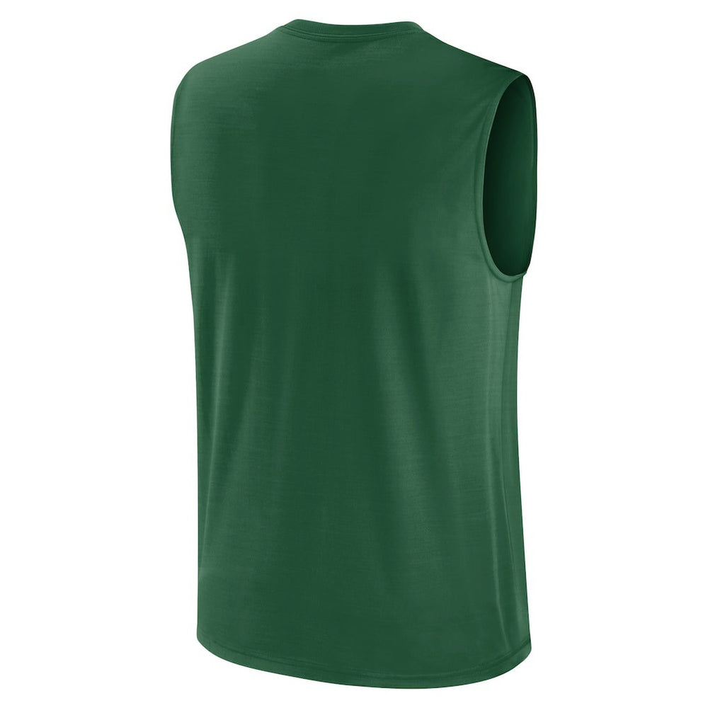 New York Jets Large Logo Lightweight Dri-FIT Muscle Tank Top Green