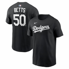 Mookie Betts Los Angeles Dodgers Nike Name & Number T-Shirt - Black T-shirts
