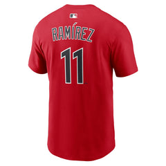 José Ramírez Cleveland Guardians Nike Name & Number T-Shirt - Red T-shirts