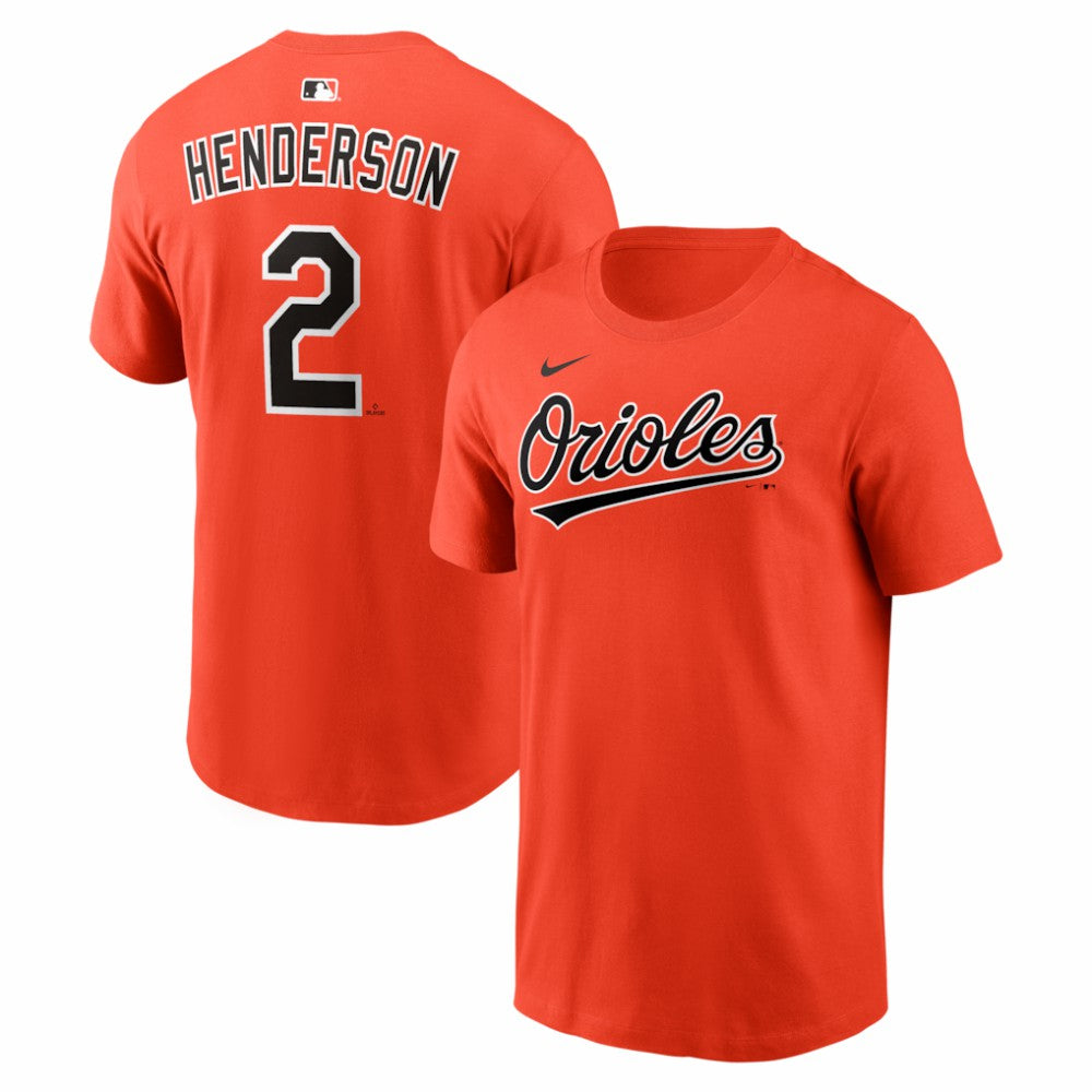Gunnar Henderson Baltimore Orioles Nike  Name & Number T-Shirt - Orange T-shirts