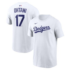 Shohei Ohtani Los Angeles Dodgers Nike Name & Number T-Shirt - White T-shirts