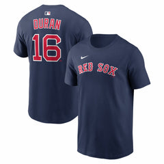 Jarren Duran Boston Red Sox Nike Home Name & Number T-Shirt - Navy T-shirts