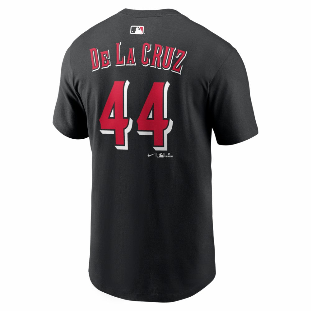 Elly De La Cruz Cincinnati Reds Nike Name & Number T-Shirt - Black T-shirts