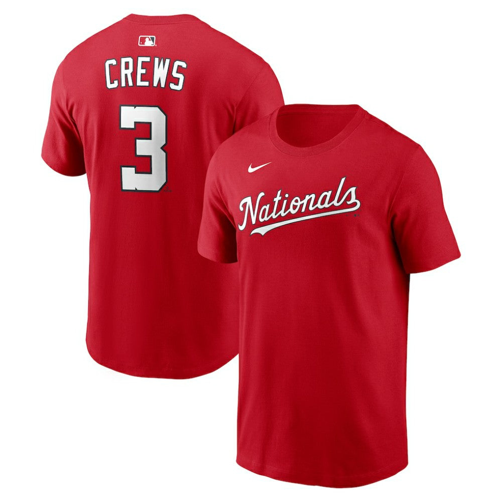 Dylan Crews Washington Nationals Nike Home Name & Number T-Shirt - Red T-shirts