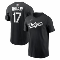 Shohei Ohtani Los Angeles Dodgers Nike Name & Number T-Shirt - Black T-shirts