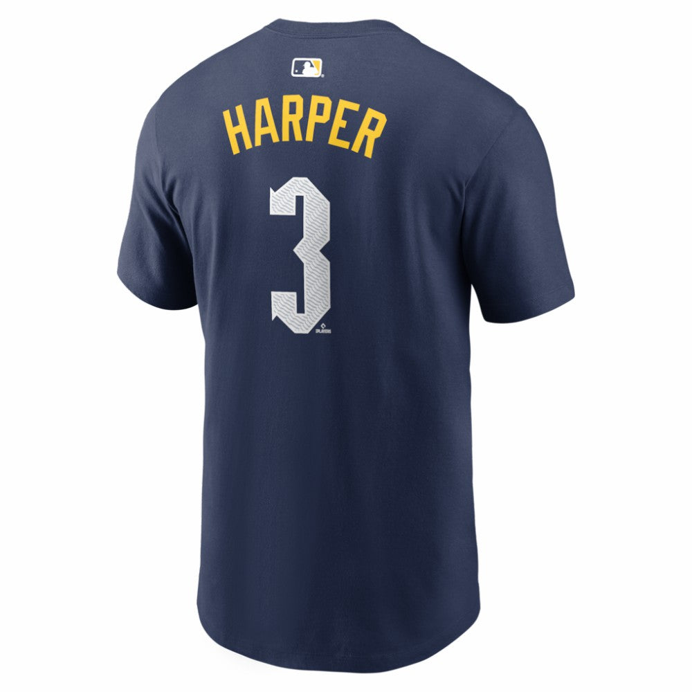 Bryce Harper Philadelphia Phillies Nike City Connect Name & Number T-Shirt - Navy T-shirts