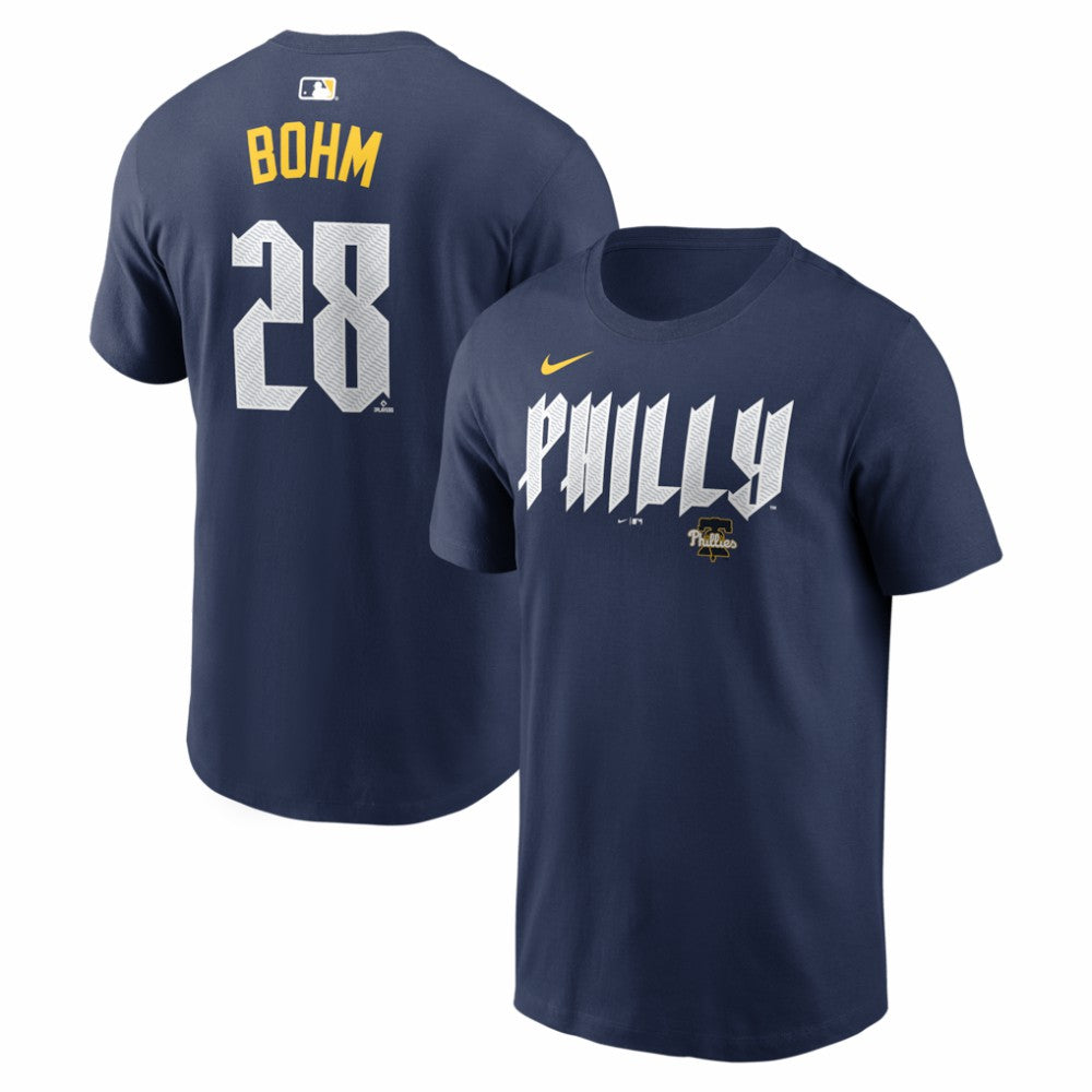 Alec Bohm Philadelphia Phillies Nike City Connect Name & Number T-Shirt - Navy T-shirts