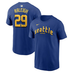 Cal Raleigh Seattle Mariners Nike City Connect Name & Number T-Shirt - Royal T-shirts