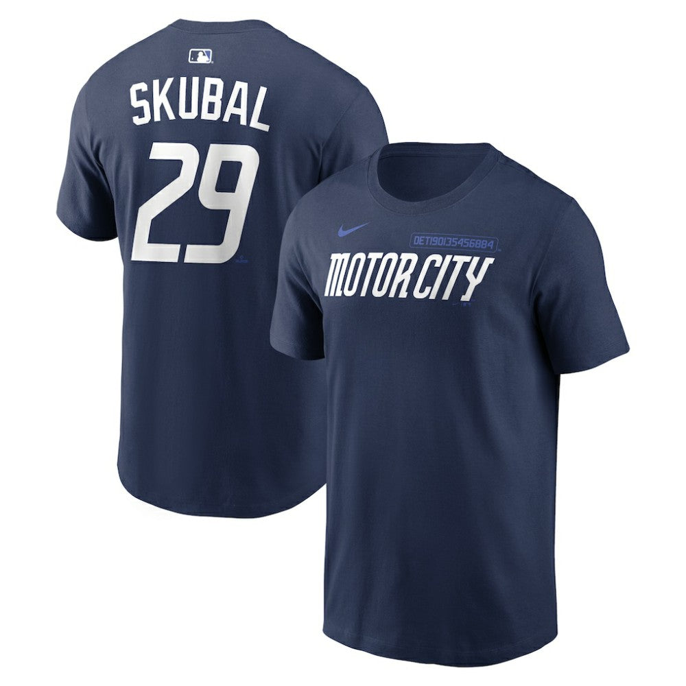 Tarik Skubal Detroit Tigers Nike City Connect Name & Number T-Shirt - Navy T-shirts
