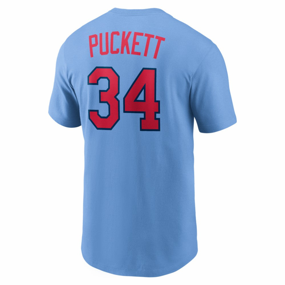 Kirby Puckett Minnesota Twins Nike Cooperstown Collection Name & Number T-Shirt - Light Blue T-shirts