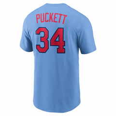 Kirby Puckett Minnesota Twins Nike Cooperstown Collection Name & Number T-Shirt - Light Blue T-shirts