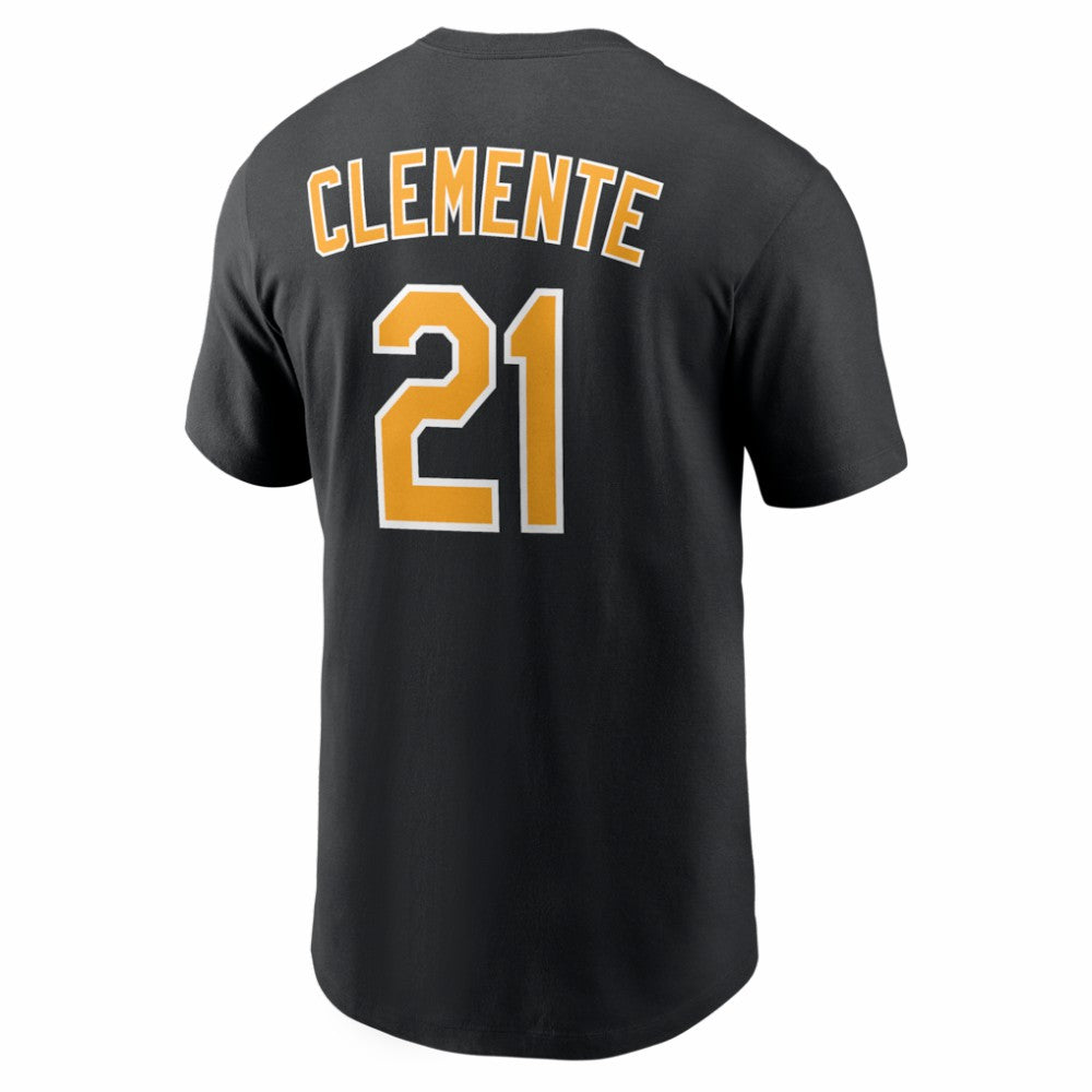 Roberto Clemente Pittsburgh Pirates Nike Cooperstown Collection Name & Number T-Shirt - Black T-shirts