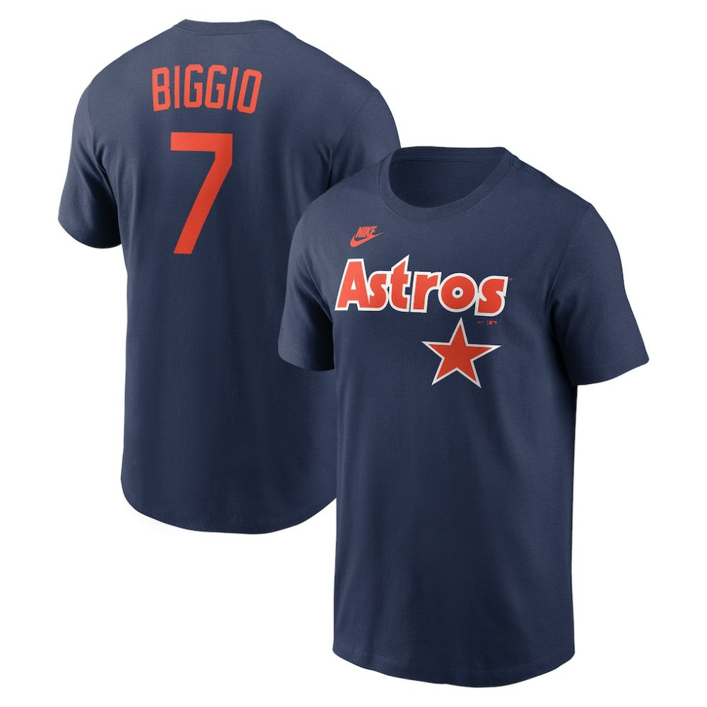 Craig Biggio Houston Astros Nike Cooperstown Collection Name & Number T-Shirt - Navy T-shirts