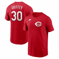 Ken Griffey Jr. Cincinnati Reds Nike Cooperstown Collection Name & Number T-Shirt - Red T-shirts