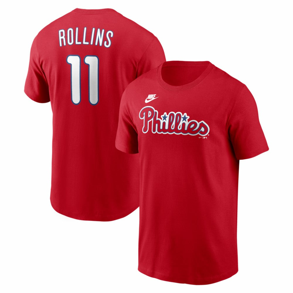 Jimmy Rollins Philadelphia Phillies Nike Cooperstown Collection Name & Number T-Shirt - Red T-shirts