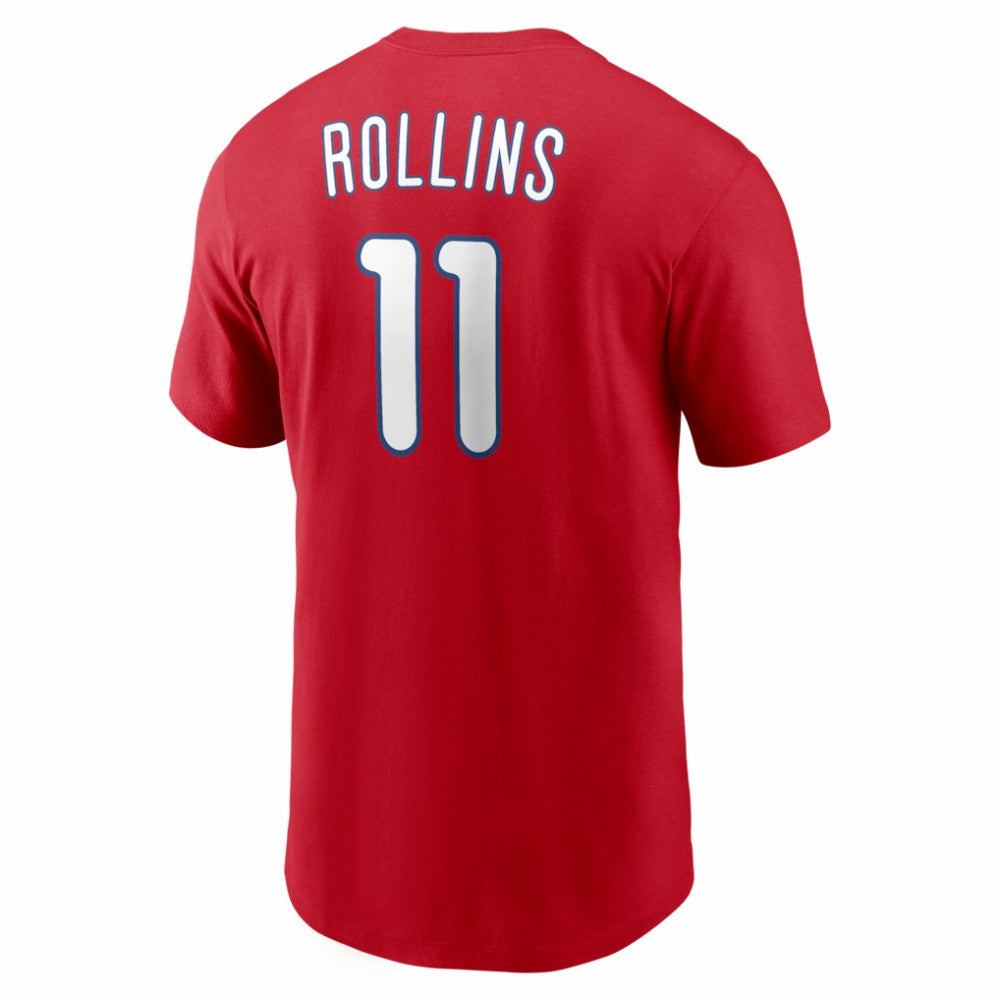 Jimmy Rollins Philadelphia Phillies Nike Cooperstown Collection Name & Number T-Shirt - Red T-shirts