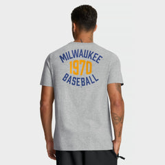 Milwaukee Brewers Nike Cooperstown 2-Hit T-Shirt - Heather Gray T-shirts