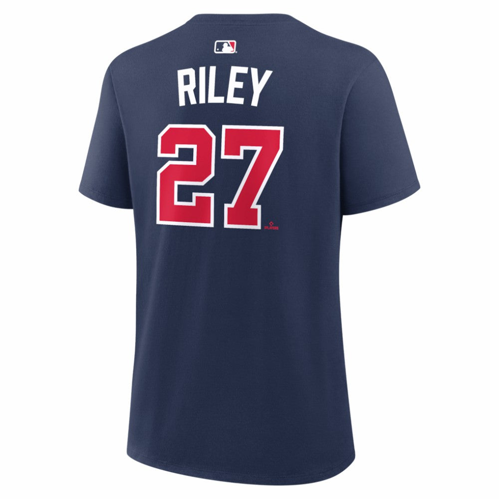Austin Riley Atlanta Braves Nike Women's Name & Number T-Shirt - Navy T-shirts