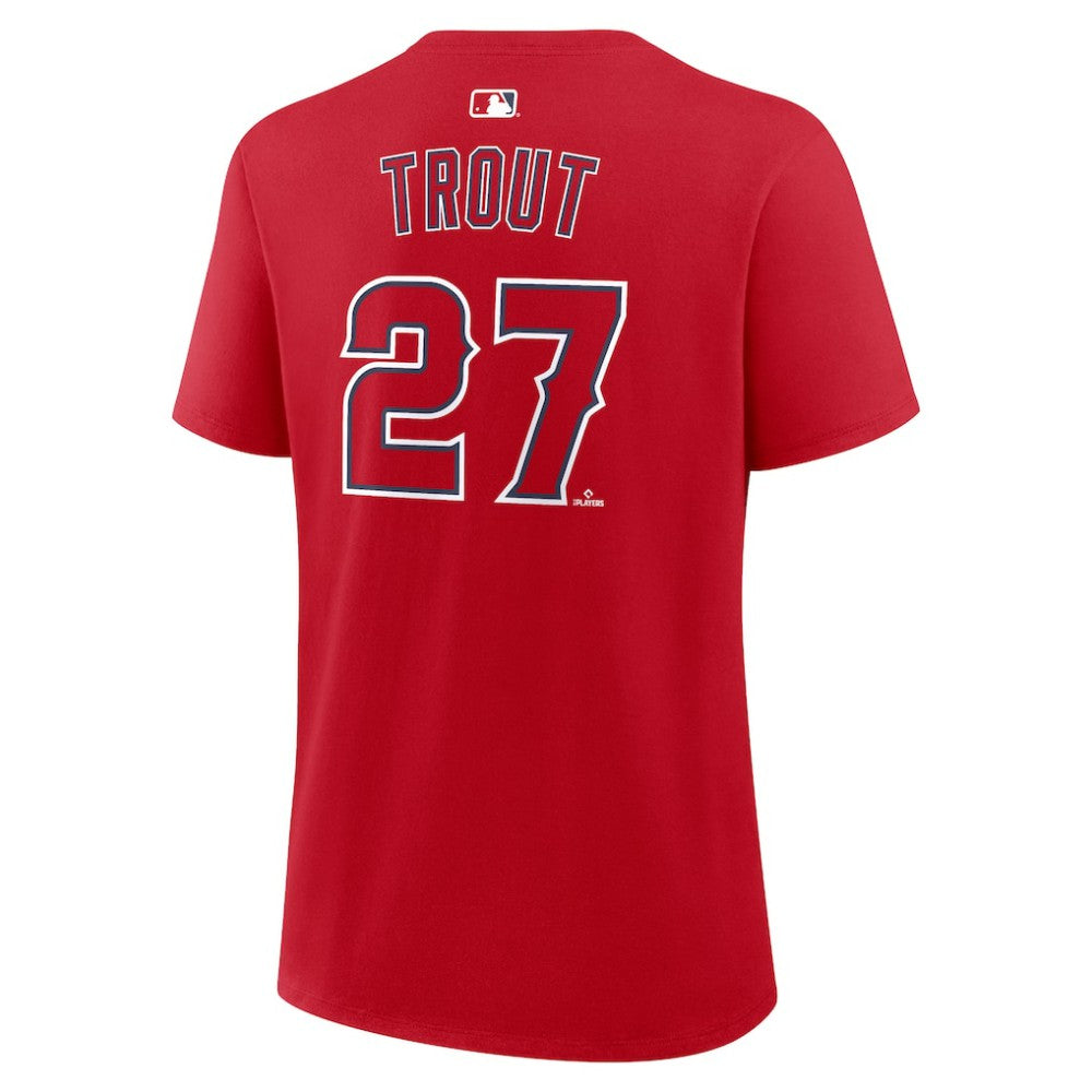 Mike Trout Los Angeles Angels Nike Women's Name & Number T-Shirt - Red T-shirts