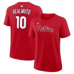 J.T. Realmuto Philadelphia Phillies Nike Women's Name & Number T-Shirt - Red T-shirts