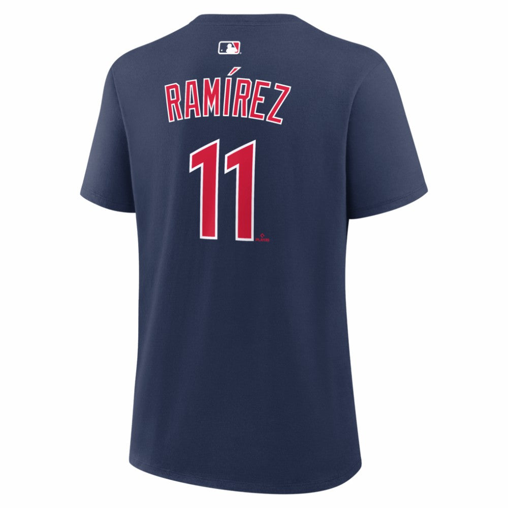 José Ramírez Cleveland Guardians Nike Women's Name & Number T-Shirt - Navy T-shirts
