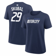 Tarik Skubal Detroit Tigers Nike Women's City Connect Name & Number T-Shirt - Navy T-shirts