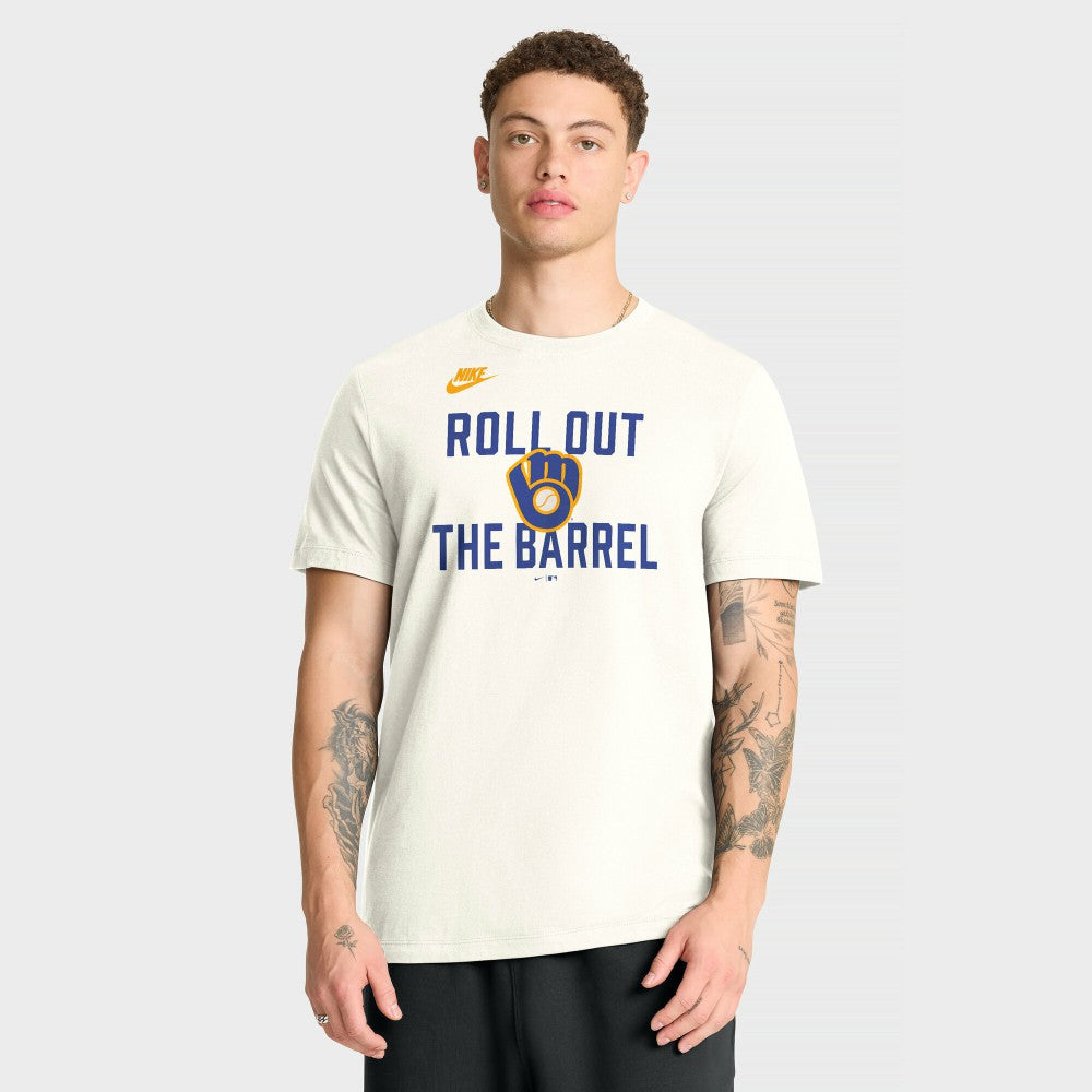 Milwaukee Brewers Nike Cooperstown Collection ‘70s Inspired T-Shirt - Cream T-shirts