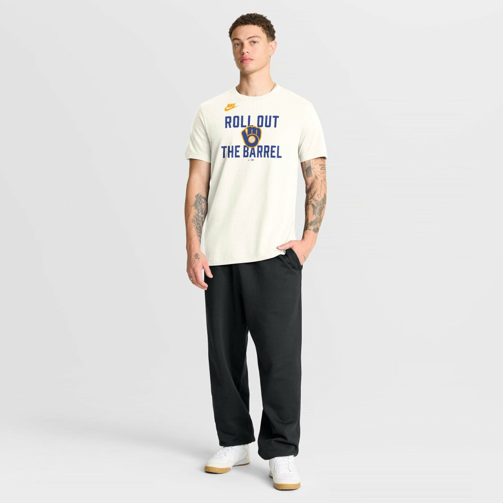 Milwaukee Brewers Nike Cooperstown Collection ‘70s Inspired T-Shirt - Cream T-shirts