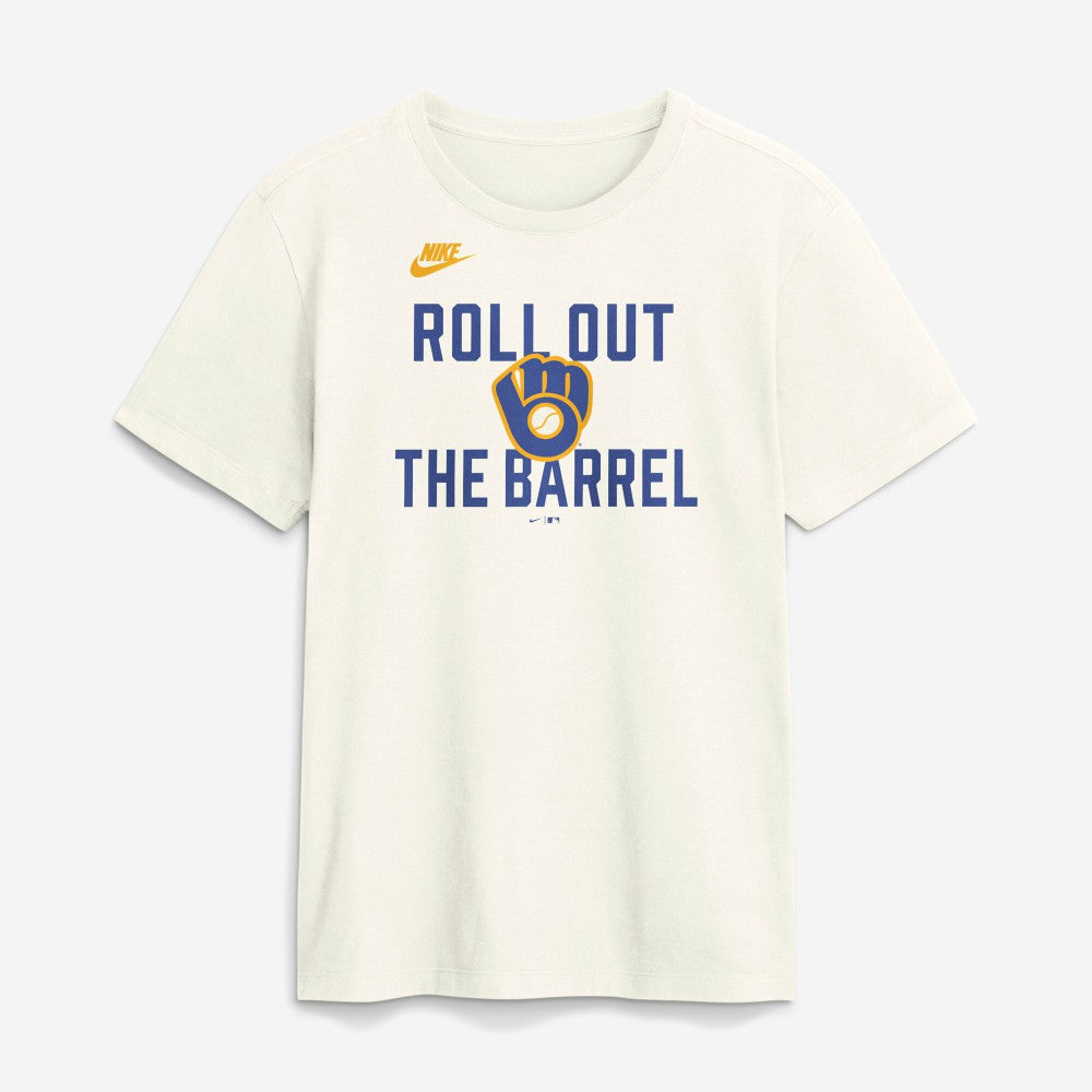 Milwaukee Brewers Nike Cooperstown Collection ‘70s Inspired T-Shirt - Cream T-shirts