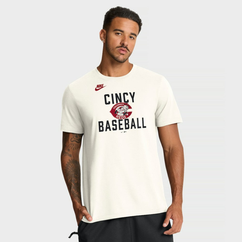 Cincinnati Reds Nike Cooperstown Collection ‘70s Inspired T-Shirt - Cream T-shirts
