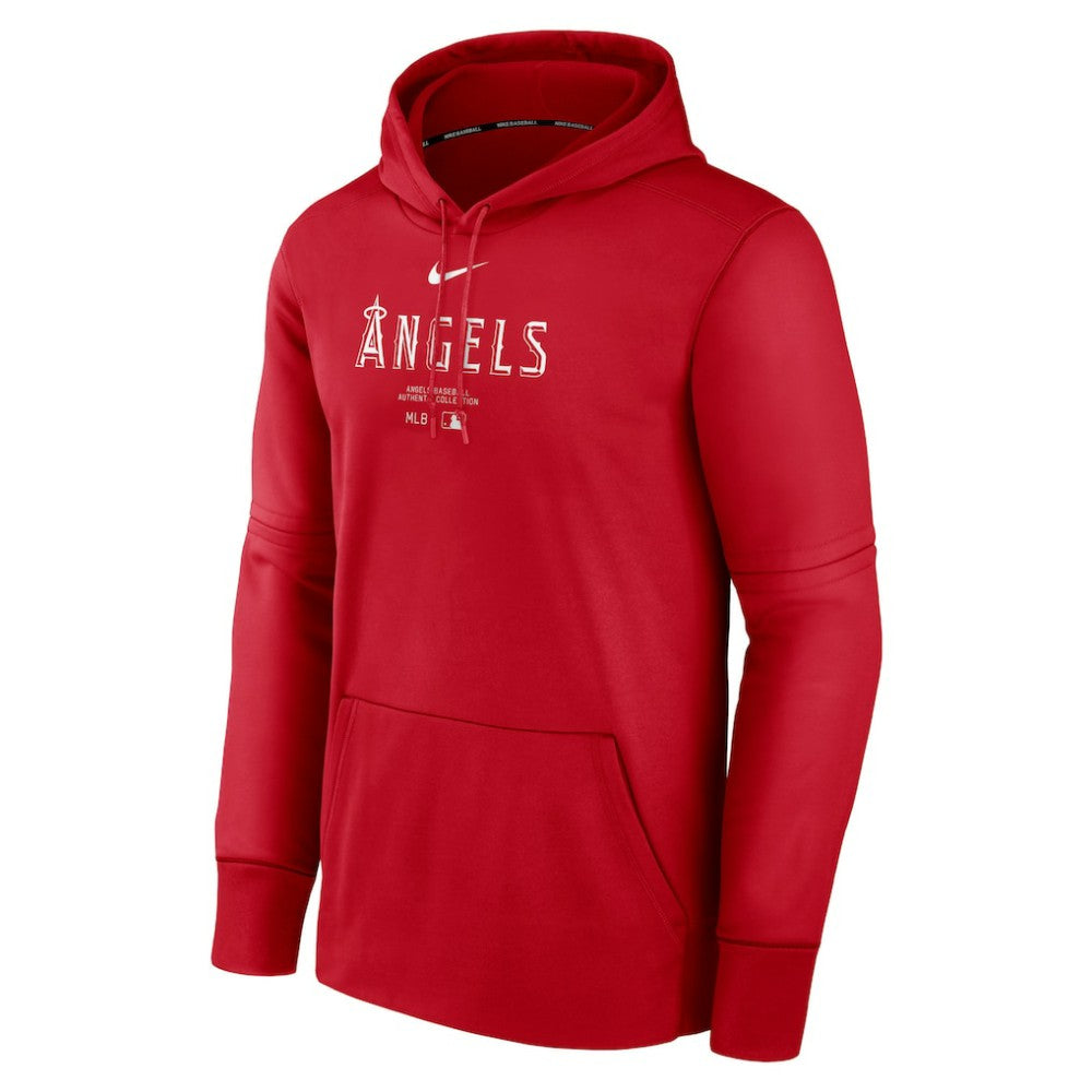 Los Angeles Angels Nike Authentic Collection Practice Performance Pullover Hoodie - Red Hoodies