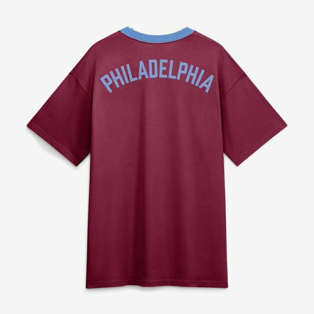 Philadelphia Phillies Nike Cooperstown Collection Ringer T-Shirt - Burgundy T-shirts