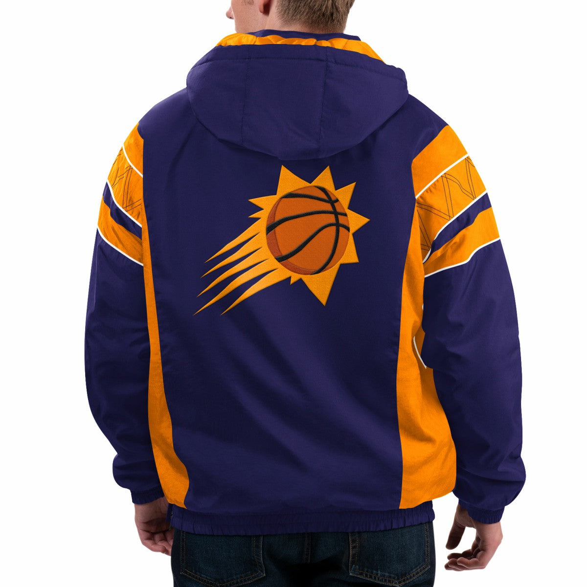 Phoenix Suns Starter Home Team Hoodie Half-Zip Jacket Purple