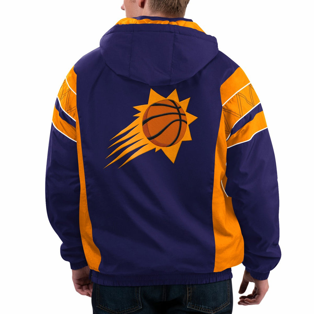 Phoenix Suns Starter Home Team Hoodie Half-Zip Jacket Purple