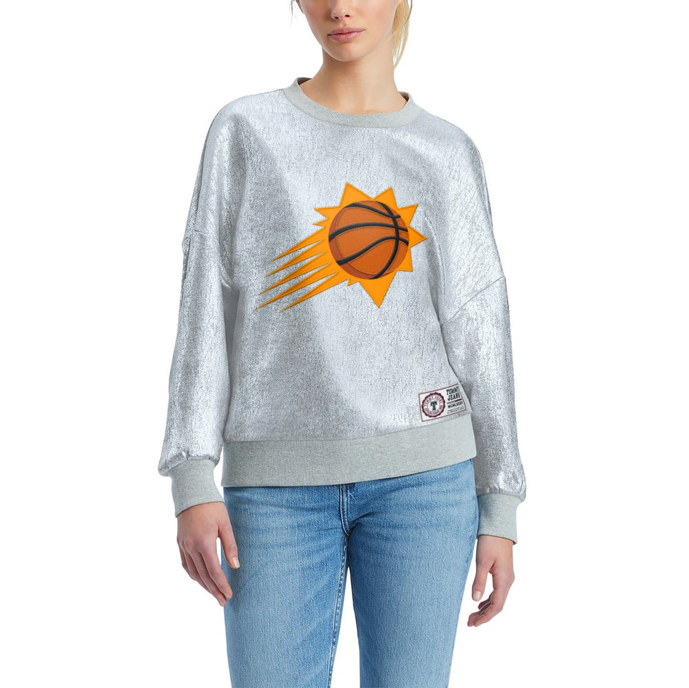 Phoenix Suns Tommy Jeans Women's Tracy Pullover Sweatshirt Silver