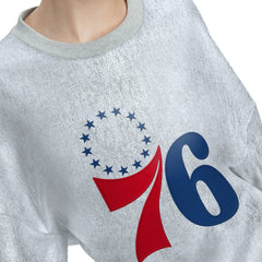 Philadelphia 76ers Tommy Jeans Women's Tracy Pullover Sweatshirt Silver