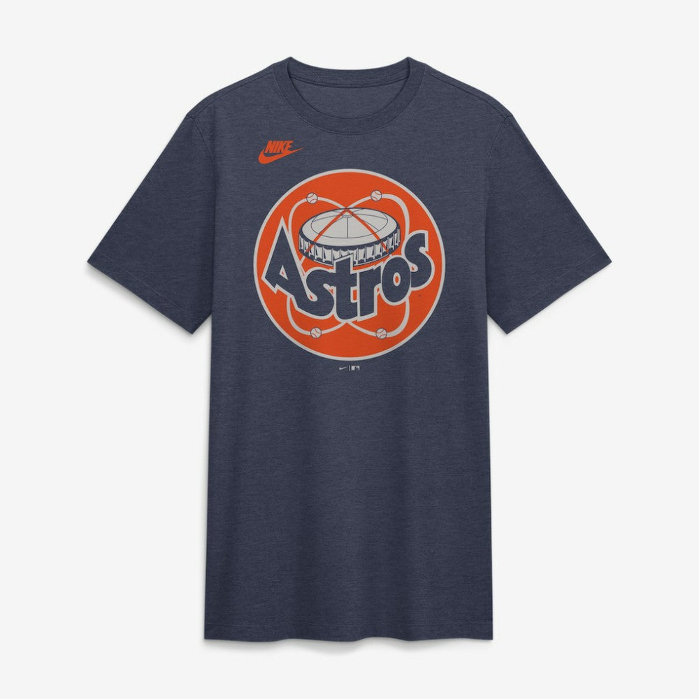 Houston Astros Nike Cooperstown Logo Tri-Blend T-Shirt - Heather Navy T-shirts
