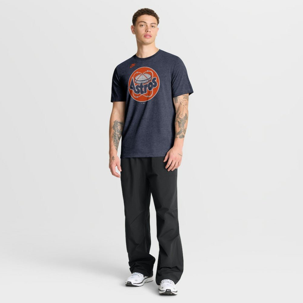 Houston Astros Nike Cooperstown Logo Tri-Blend T-Shirt - Heather Navy T-shirts