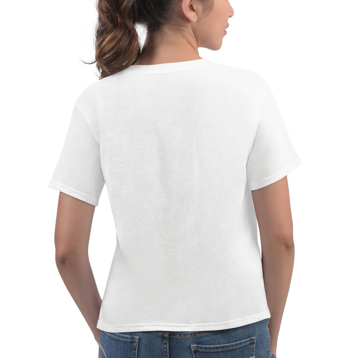 Los Angeles Lakers G-III 4Her by Carl Banks Women's Play the Ball Cropped T-Shirt White