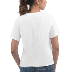 Los Angeles Lakers G-III 4Her by Carl Banks Women's Play the Ball Cropped T-Shirt White