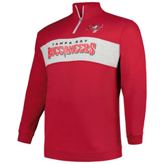 Tampa Bay Buccaneers Profile Big & Tall Fleece Quarter-Zip Jacket Red