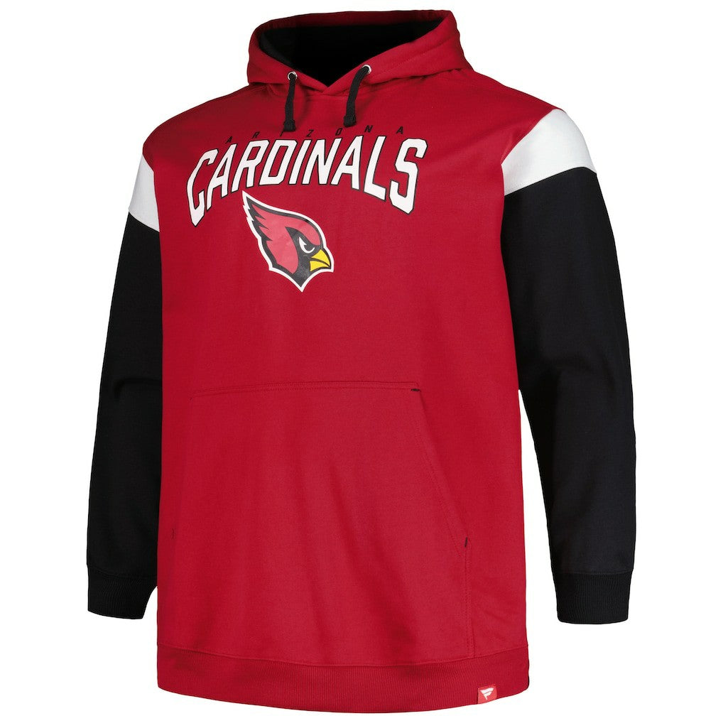 Arizona Cardinals Profile Big & Tall Trench Battle Pullover Hoodie Cardinal