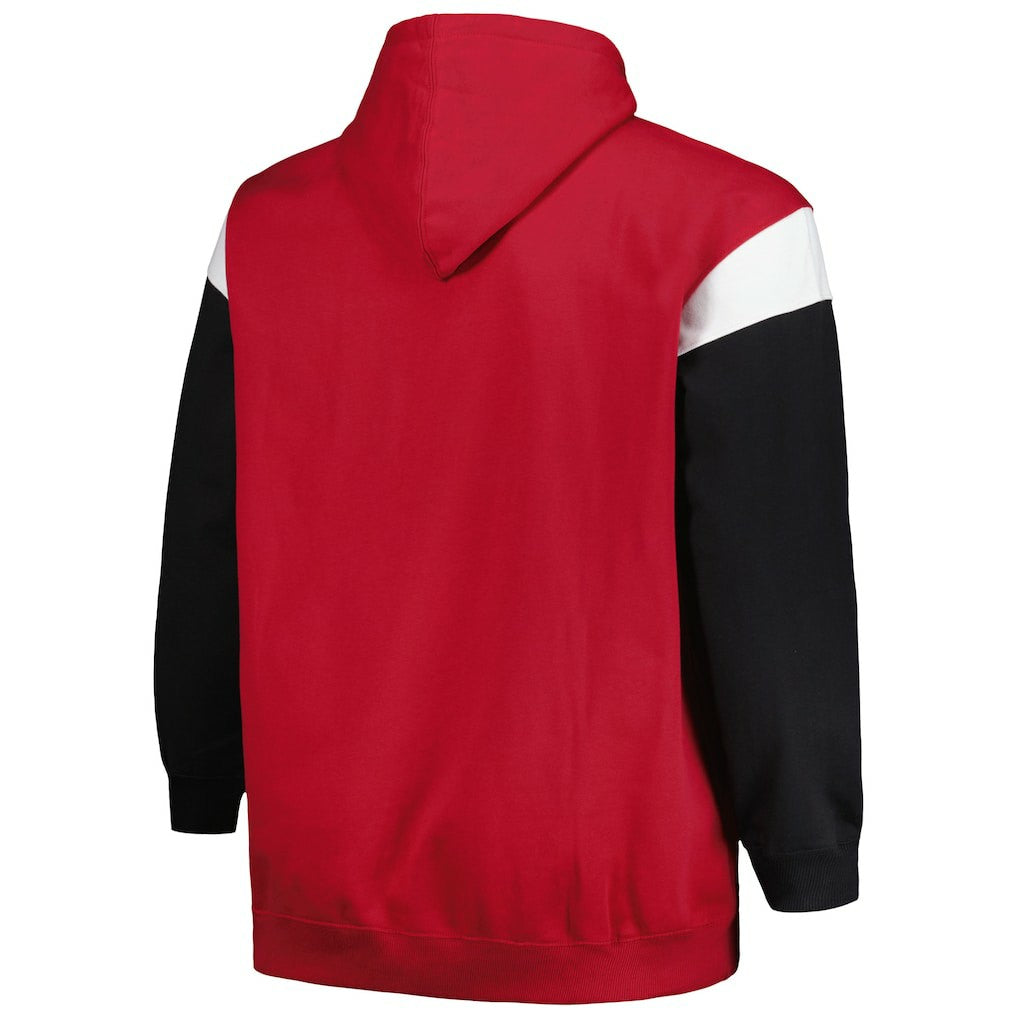 Arizona Cardinals Profile Big & Tall Trench Battle Pullover Hoodie Cardinal
