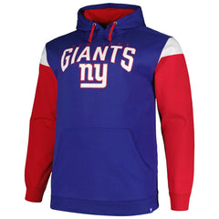 New York Giants Profile Big & Tall Trench Battle Pullover Hoodie Royal